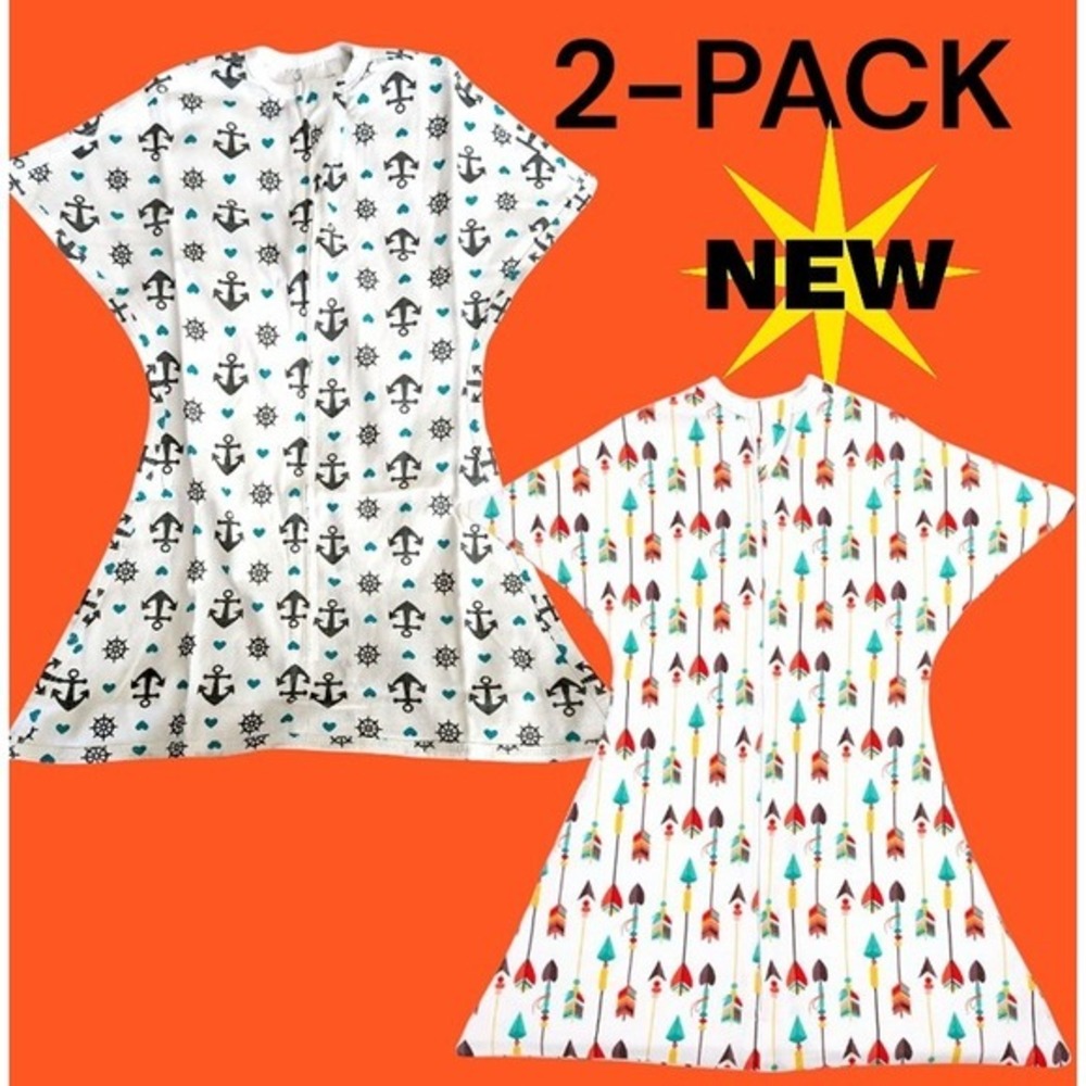 2-PACK Zipadee Zip Sleeping Baby Swaddle Transition XS 3-6 Months‎ NEW